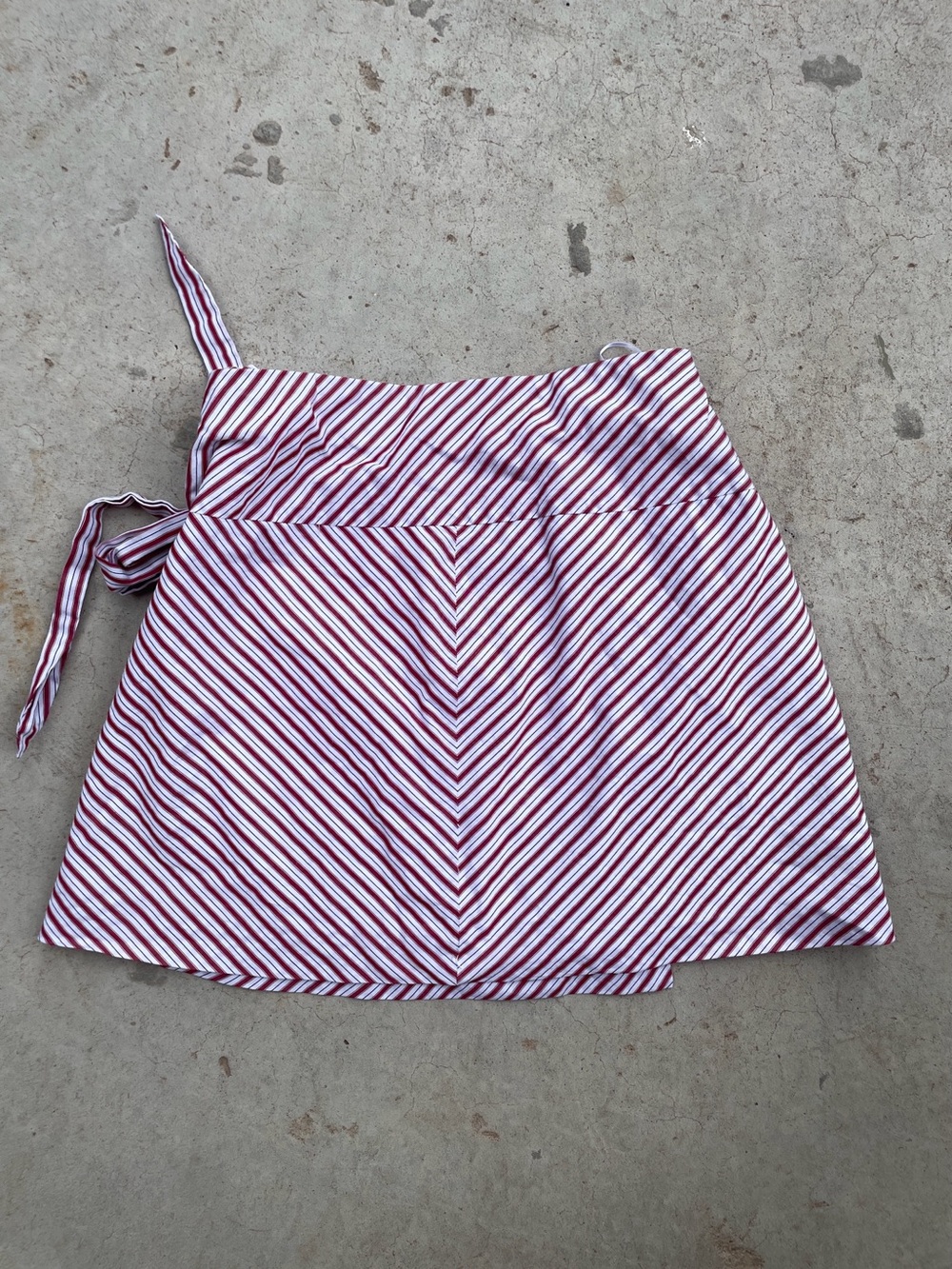 Zara striped cotton wrap mini skirt size M - Picture 6 of 7